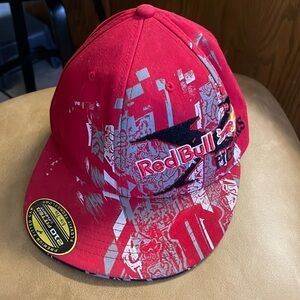 Red Bull Fighters Baseball Cap Premium Fitted 210 In Red Limited Edition